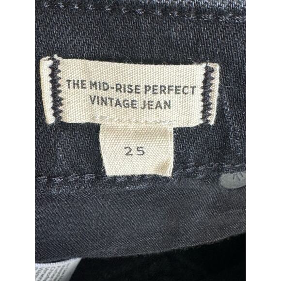 NWOT Madewell The MId-Rise Perfect Vintage Jeans in Clean Black Wash Size 25 - Picture 8 of 16